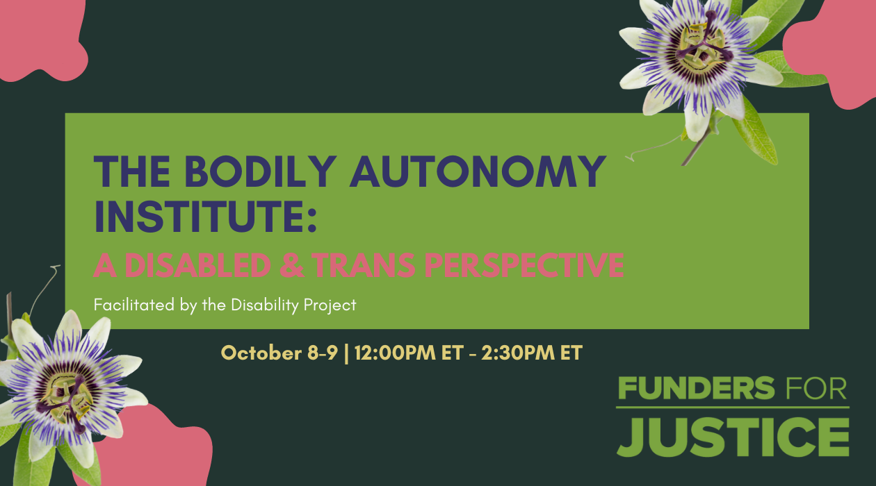 The Bodily Autonomy Institute A Disabled and Trans Perspective Funders for Justice